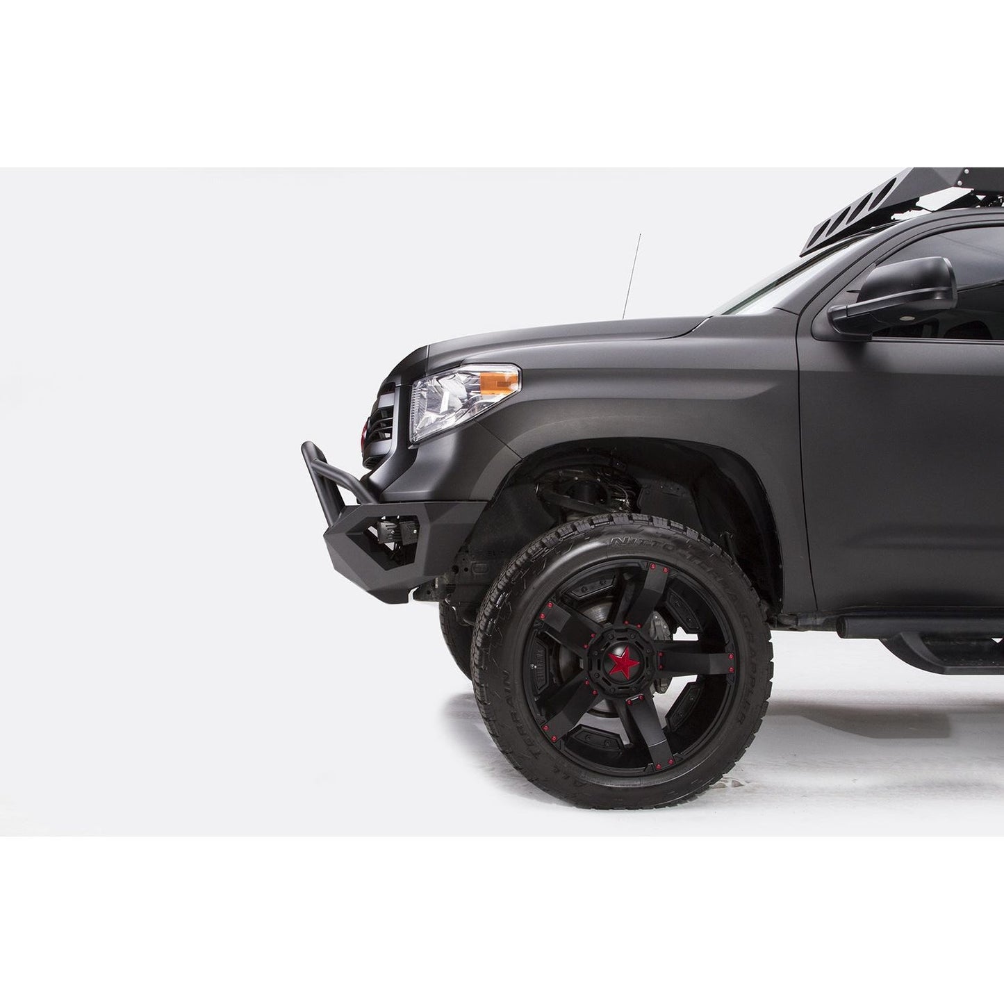 Fab Fours Vengeance Front Bumper 2 Stage Black Powder Coated Pre-Runner Guard l TT14-D2852-1