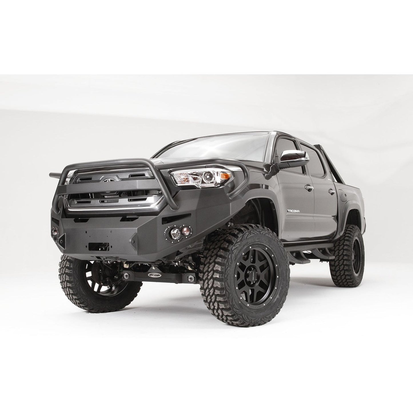 Fab Fours Premium Winch Front Bumper 2 Stage Black Powder Coated w/Grill Guard l TT16-B3650-1