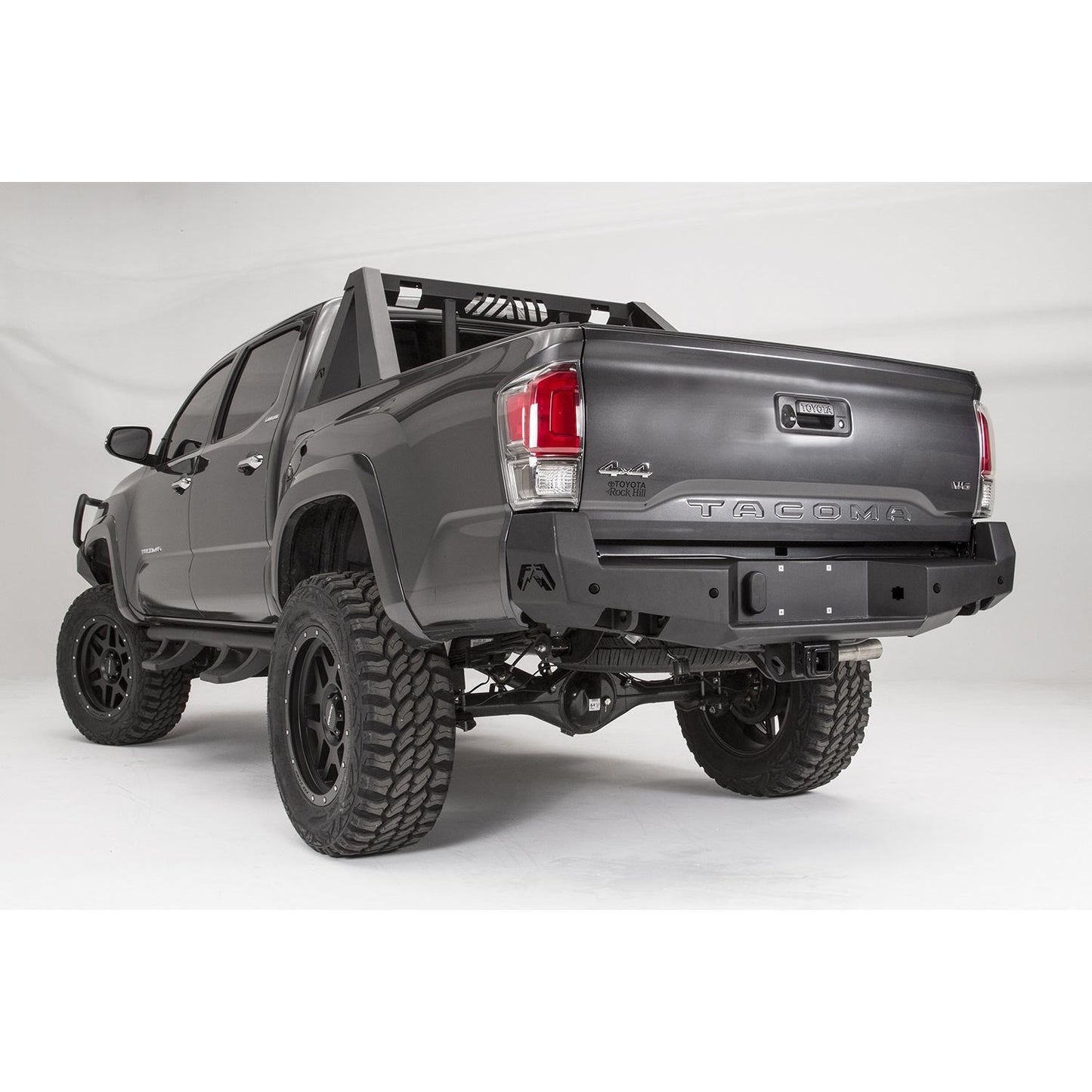 Fab Fours Premium Rear Bumper 2 Stage Black Powder Coated l TT16-W3651-1