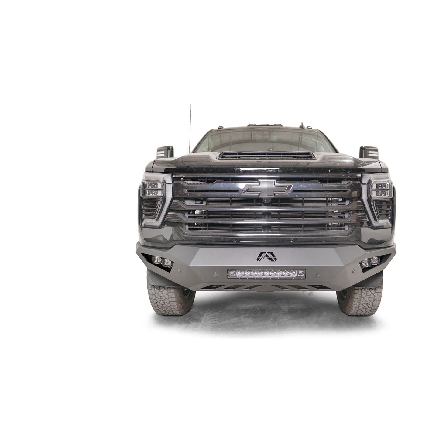 Fab Fours Vengeance Front Bumper 2 Stage Black Powder Coated w/No Guard l CH24-V6151-1