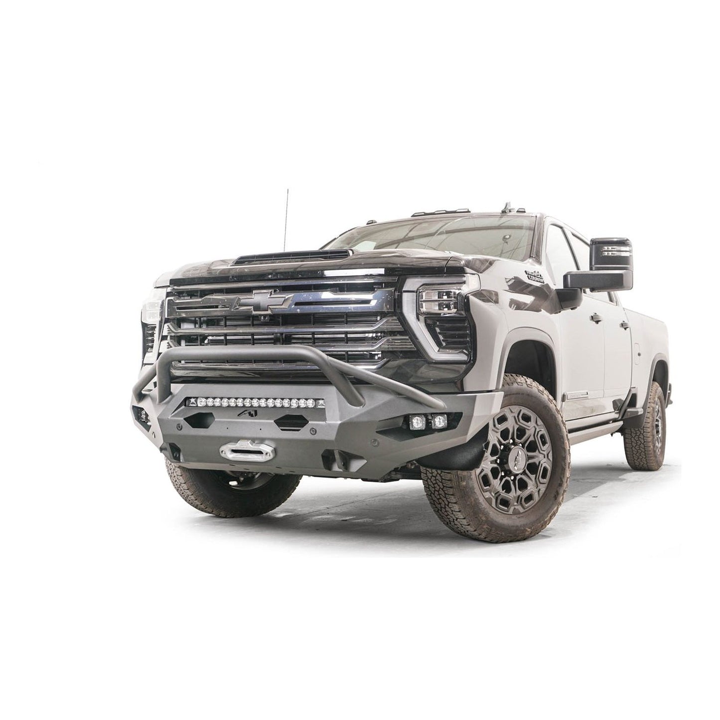 Fab Fours Matrix Front Bumper 2 Stage Black Powder Coated w/Pre-Runner Guard l CH24-X6152-1