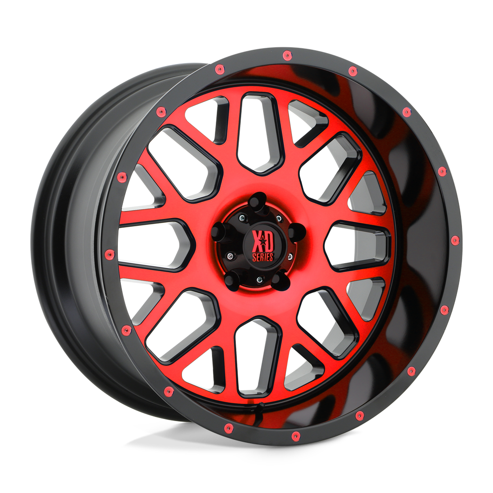 XD XD820 GRENADE SATIN BLACK MACHINED FACE WITH RED TINTED CLEAR COAT