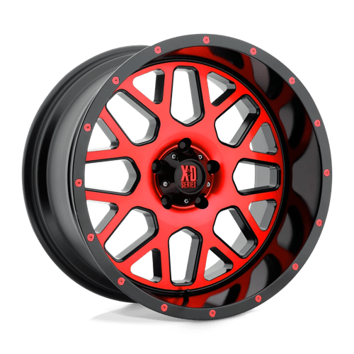 XD XD820 GRENADE SATIN BLACK MACHINED FACE WITH RED TINTED CLEAR COAT