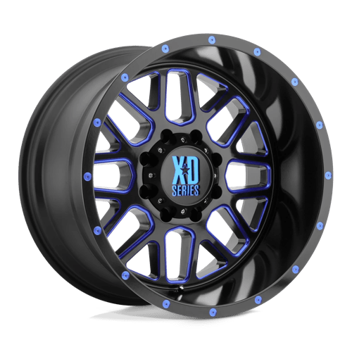 XD XD820 GRENADE SATIN BLACK MILLED WITH BLUE CLEAR COAT