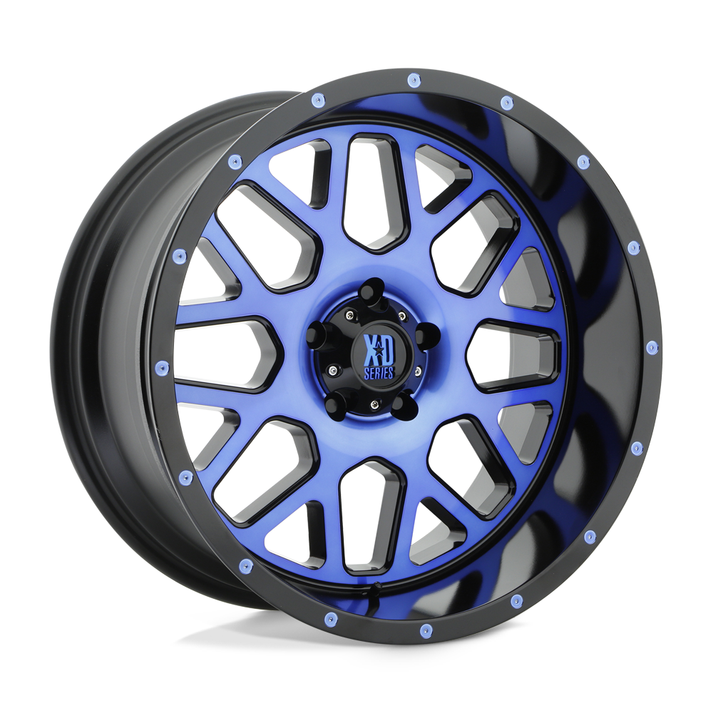 XD XD820 GRENADE SATIN BLACK MACHINED FACE WITH BLUE TINTED CLEAR COAT