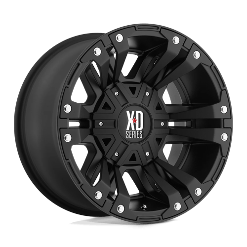 XD XD822 MONSTER II Matte Black wheel with rugged design for trucks and off-road vehicles.