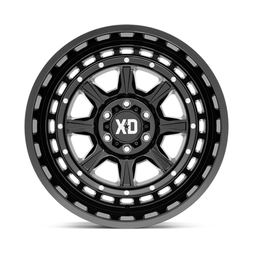 XD XD866 OUTLANDER Gloss Black wheel featuring eight-spoke design and lightweight construction.