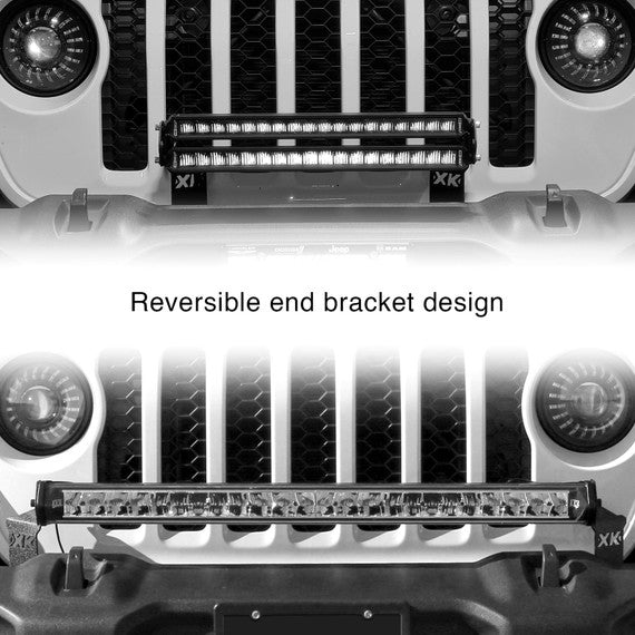XKGLOW | Jeep JL JT Front Bumper 20-36" Light Bar Bracket Kit | XK-BRC-JL-FB