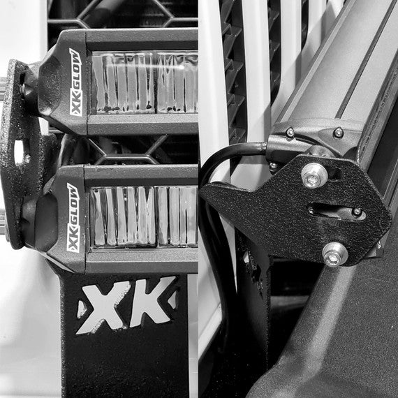 XKGLOW | Jeep JL JT Front Bumper 20-36" Light Bar Bracket Kit | XK-BRC-JL-FB