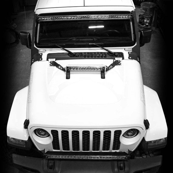 XKGLOW | Jeep JK Hood 20" Light Bar Bracket Kit | XK-BRC-JK-H