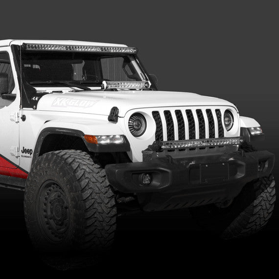 XKGLOW | Jeep JL JT A-pillar 50-52" Light Bar Bracket Kit | XK-BRC-JL-AP