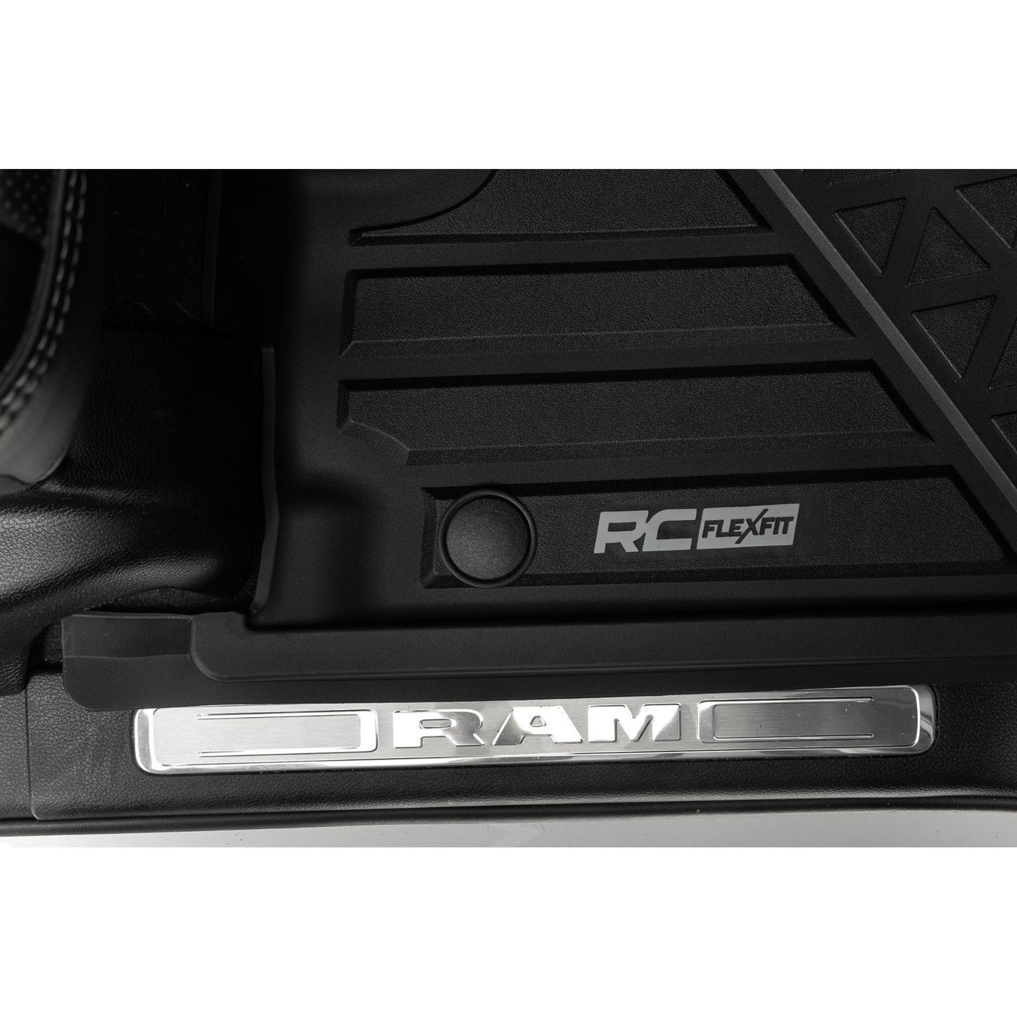 ROUGH COUNTRY Flex-Fit Floor Mats | FR & RR | Crew | Ram 1500 (19-24)/1500 TRX (21-24) | FF-31422