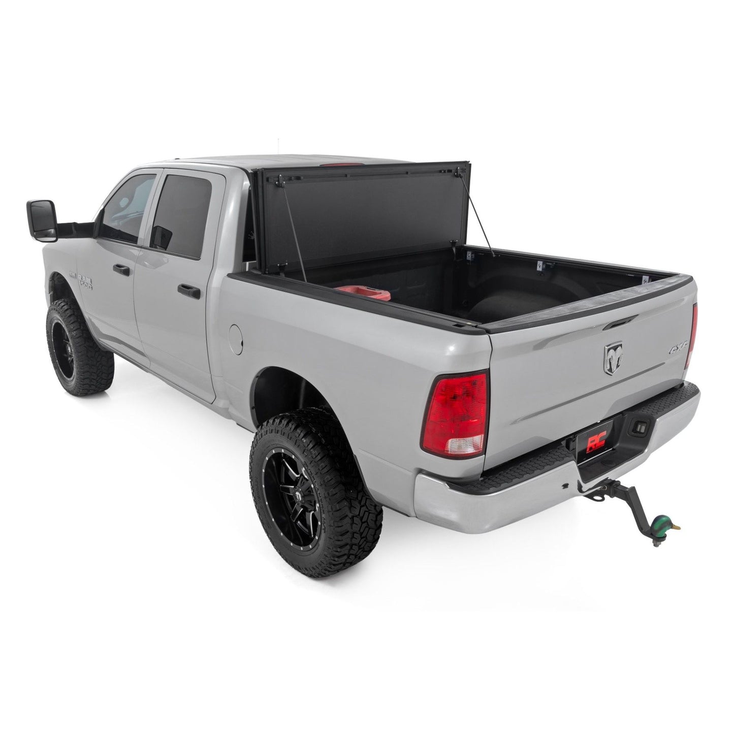 ROUGH COUNTRY Hard Tri-Fold Flip Up Bed Cover | 5'7" Bed | Ram 1500 2WD/4WD (2009-2018 & Classic) | 49319550