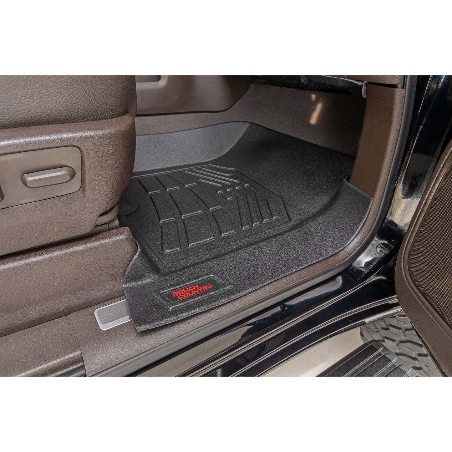 ROUGH COUNTRY Floor Mats | FR Bucket | Crew | Chevy/GMC 1500/2500HD/3500HD (19-26 & Classic) | SM2161