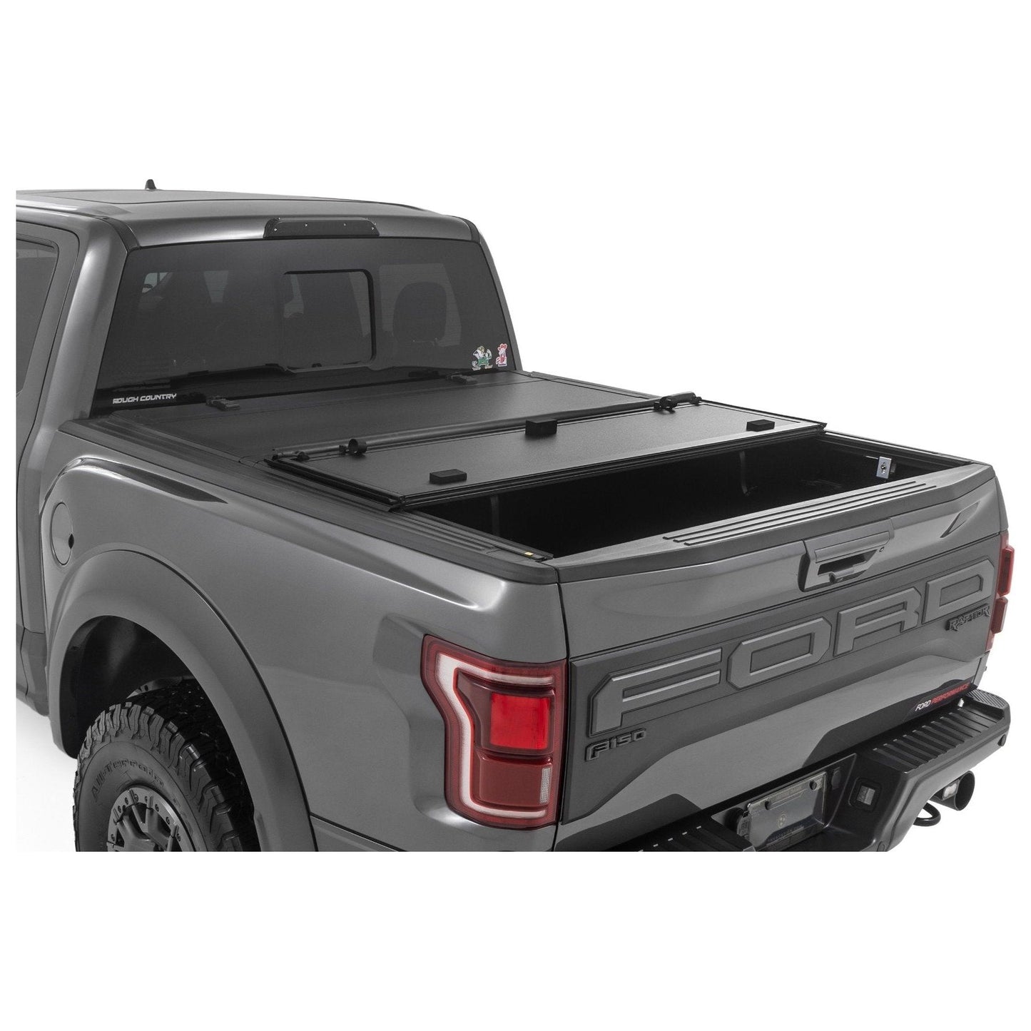 Rough Country 5'7 Hard Tri-Fold Flip Up Bed Cover I 49221550