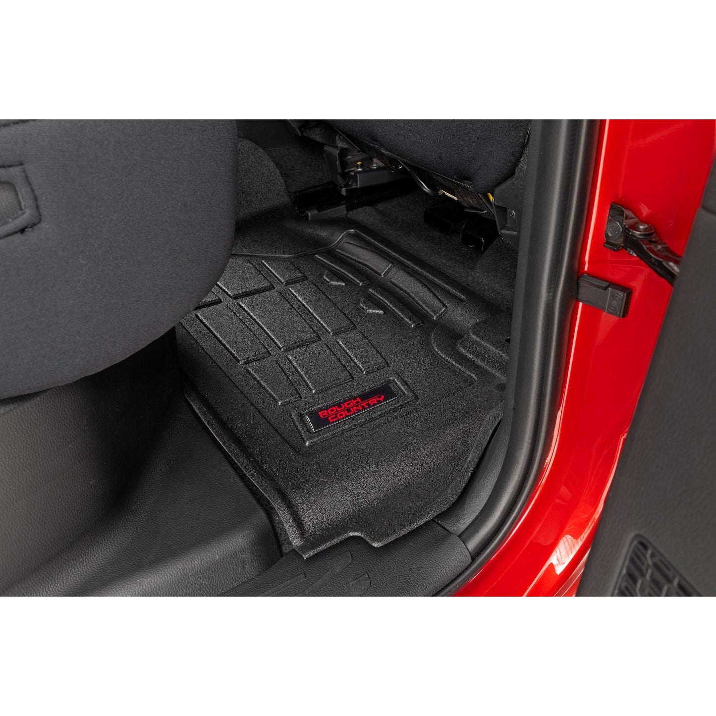 ROUGH COUNTRY Sure-Fit Floor Mats | Front & Rear | Double Cab | Toyota Tacoma (24-25) | SM71224