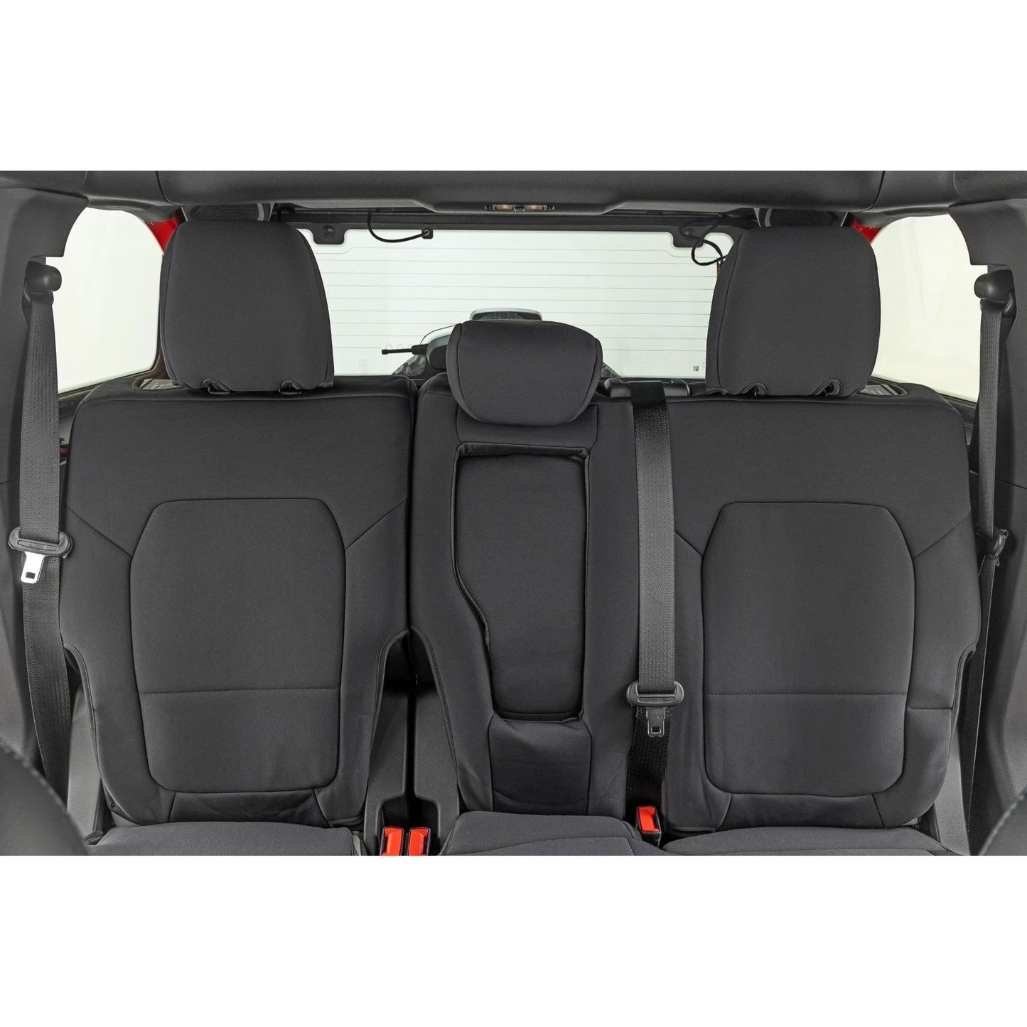 ROUGH COUNTRY Seat Covers | Bucket Seats |W/Fold Down RR Armrest |FR & RR | 4DR | Ford Bronco (21-25) | 91059