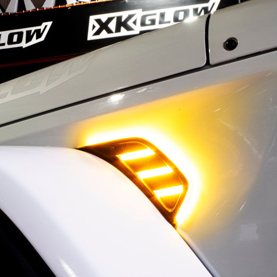 XKGLOW | Amber Jeep Air Vent Light with Turn Signal & Running Light | XK-VENT-A-KIT