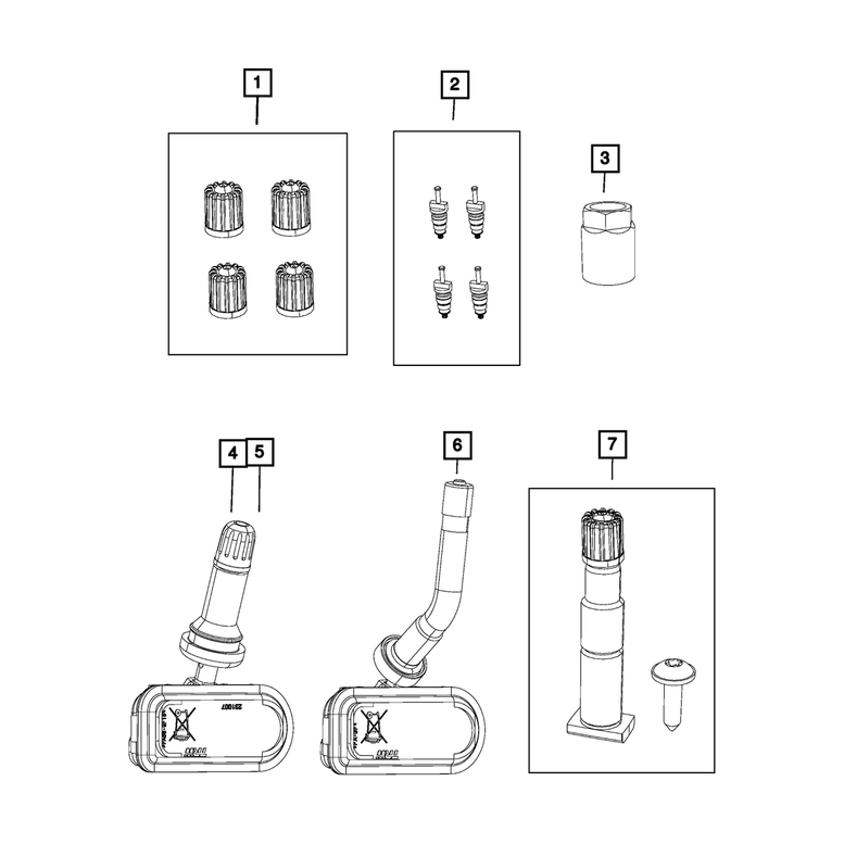 Mopar Tire Pressure Sensor - Rear Inner 68377549AF