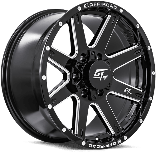 GT OFFROAD Invasion Gloss Black Milled Gloss Black Milled