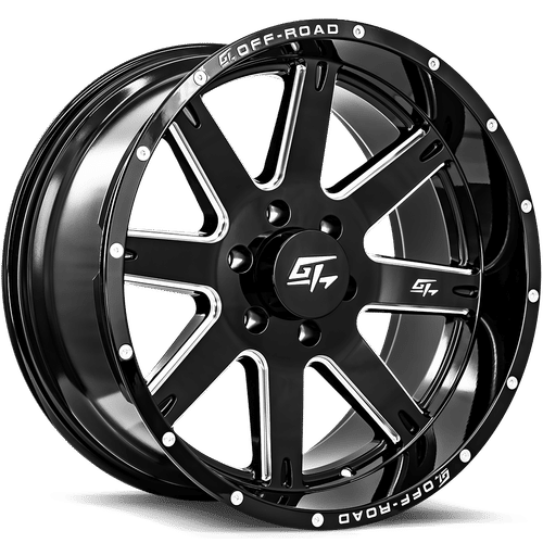GT OFFROAD Invasion Gloss Black Milled Gloss Black Milled