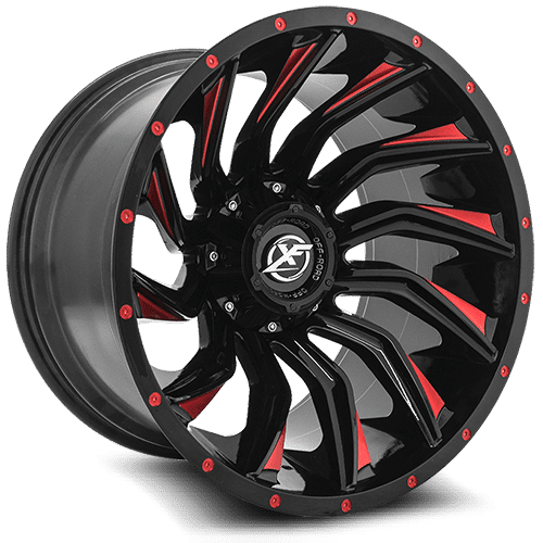XF OFFROAD XF-224 Gloss Black Red Milling