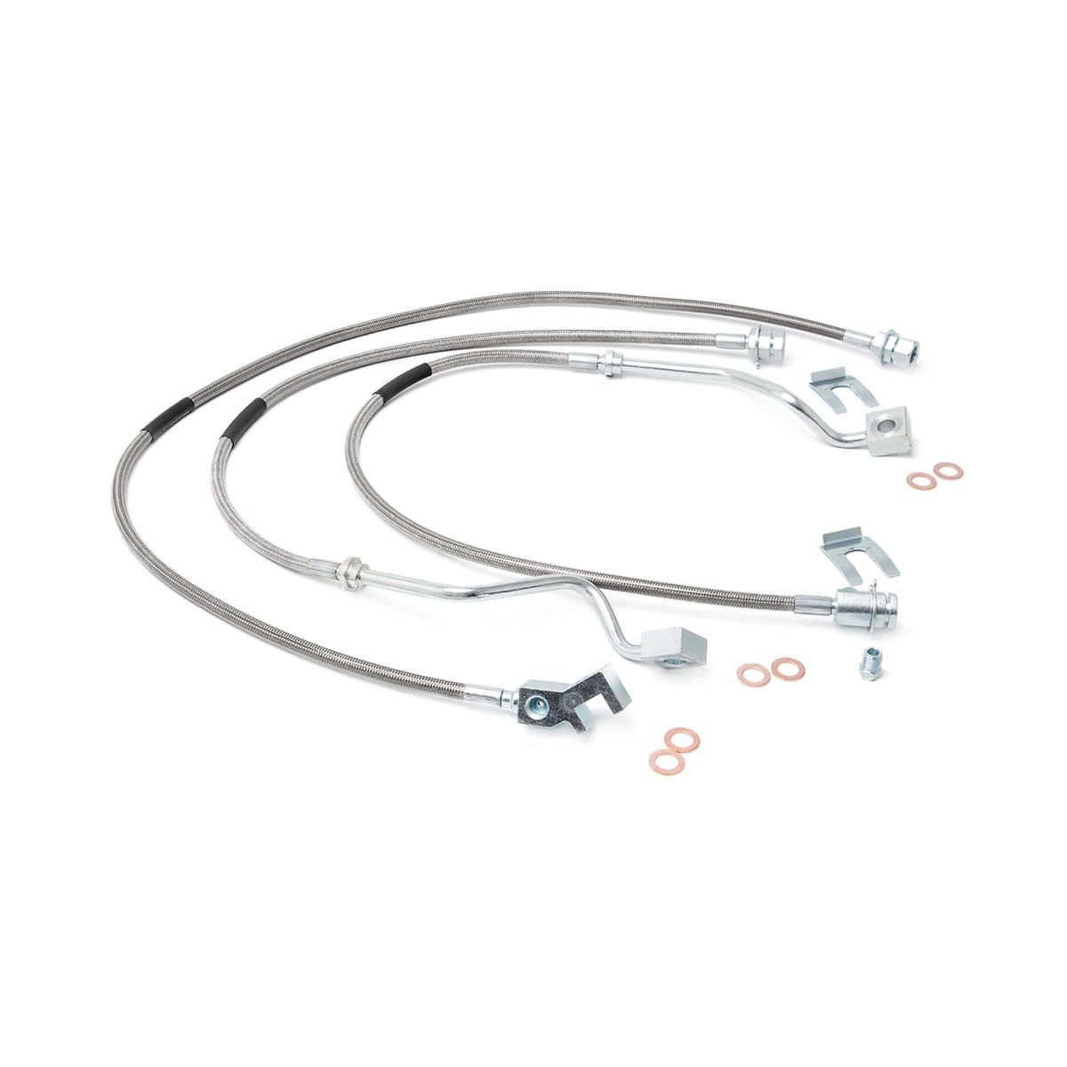 ROUGH COUNTRY Brake Lines | Stainless | FR & RR | 4-6 Inch Lift | Ford F-250/F-350 Super Duty (99-04) | 89717