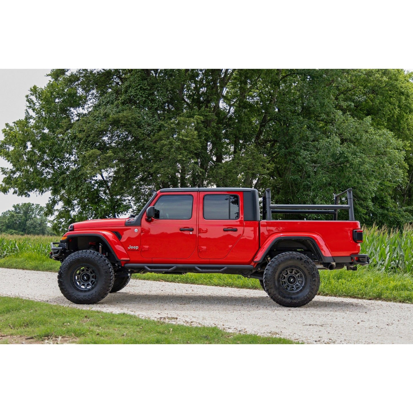 ROUGH COUNTRY Nerf Steps | Cab Length | Crew Cab | Jeep Gladiator JT 4WD (2020-2025) | RCJ1980TB