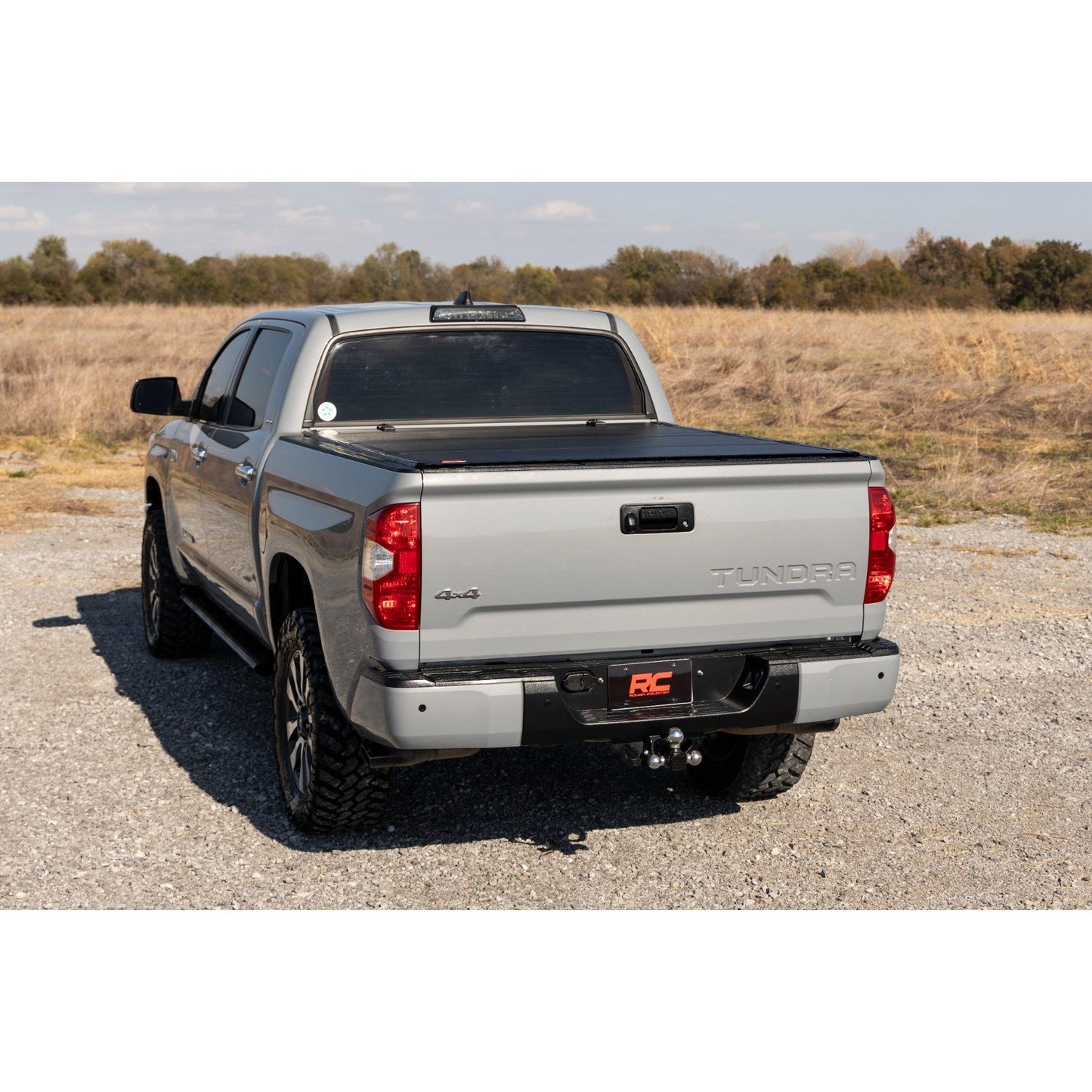 ROUGH COUNTRY Hard Tri-Fold Flip Up Bed Cover | 5'7" Bed | Toyota Tundra 2WD/4WD (07-21) | 49414551