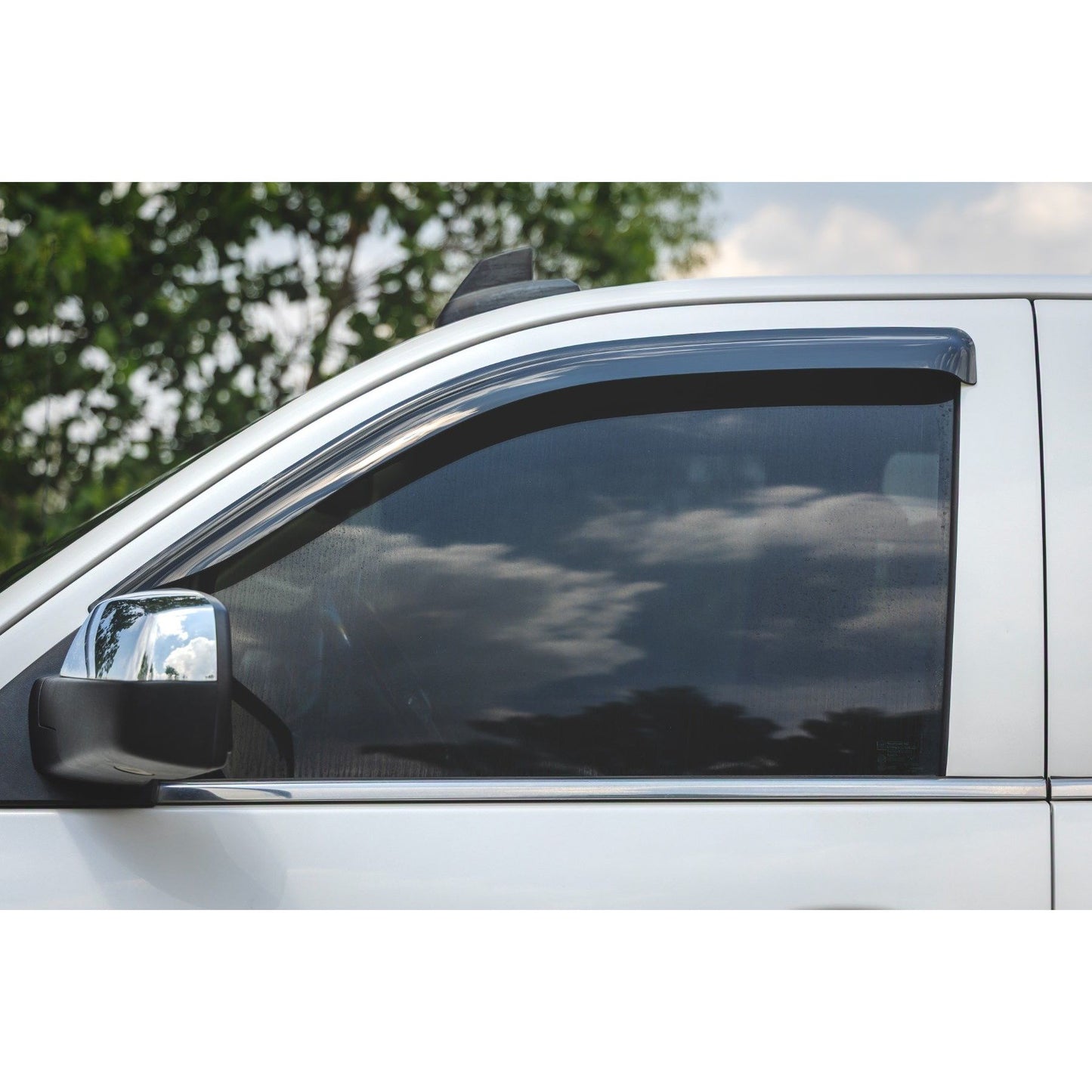 ROUGH COUNTRY Side Window Deflectors | Tape On Rain Guard | Chevy/GMC 1500/2500HD/3500HD 2WD/4WD | 911418