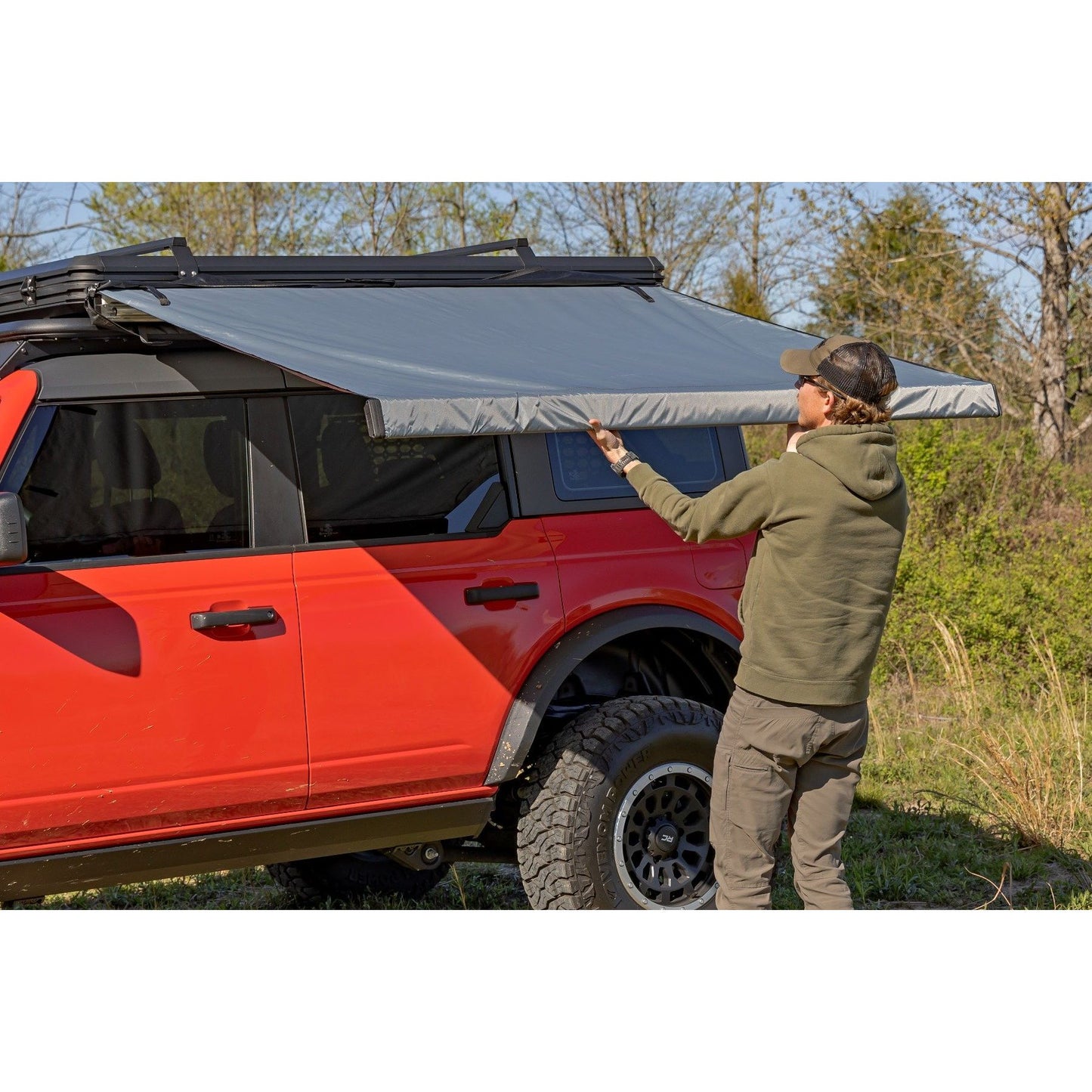 ROUGH COUNTRY Retractable Roof Rack Awning | 6'6" x 9'8" (Fits Trucks & SUVs) | 99081