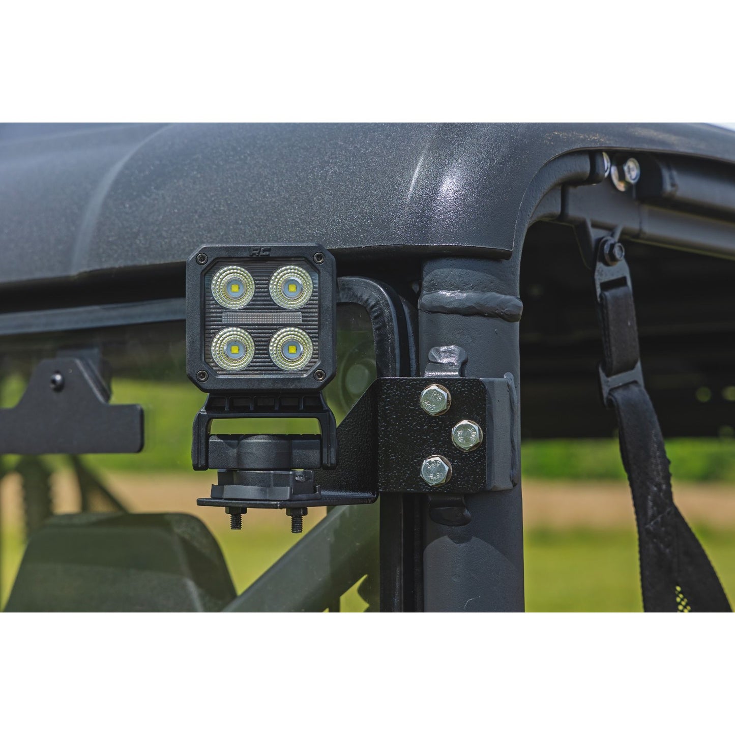 ROUGH COUNTRY LED Light Kit | Rear Mount | 2" Black Pair | White DRL | CFMOTO UFORCE 1000 | 96111