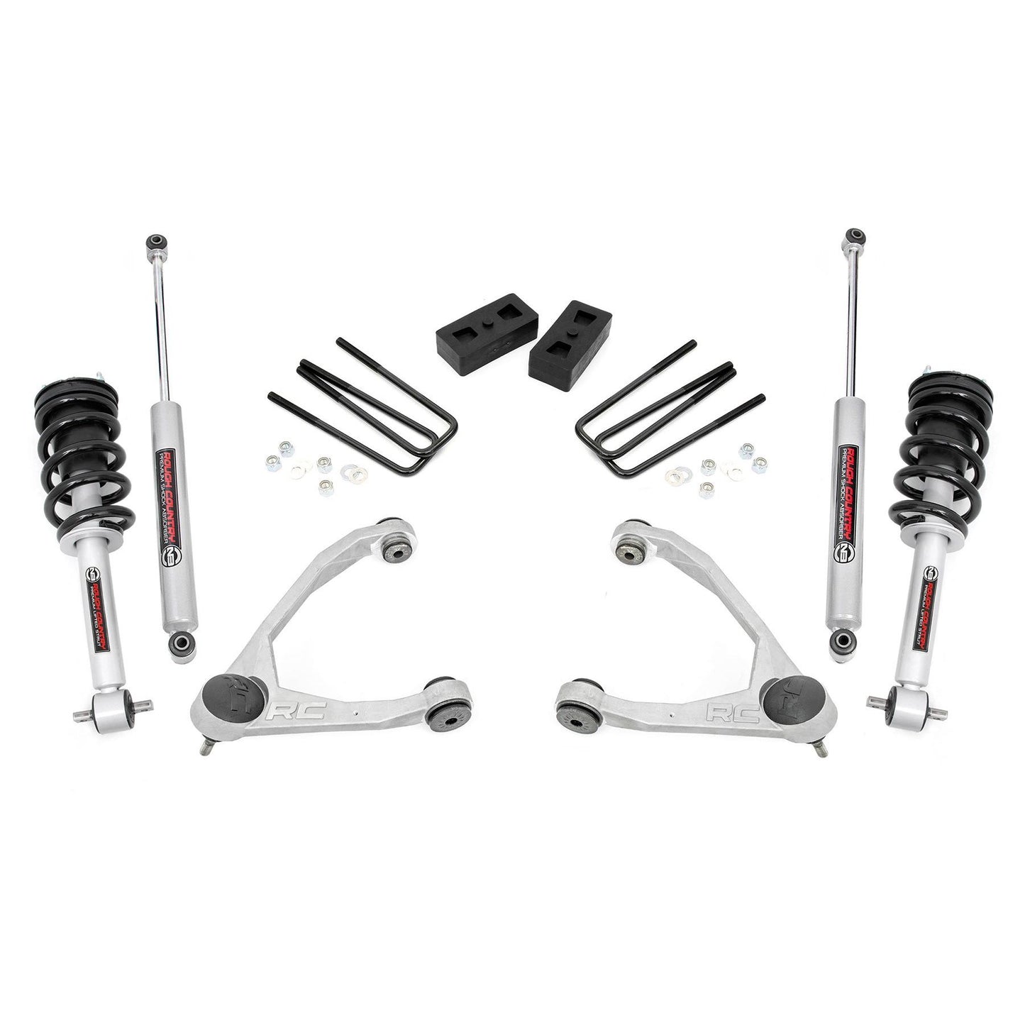ROUGH COUNTRY 3.5 Inch Lift Kit | Cast Steel | N3 Strut | Chevy/GMC 1500 (07-13) | 246.23