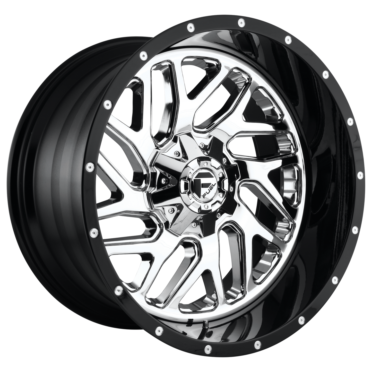 Fuel 1PC D211 TRITON CHROME PLATED GLOSS BLACK LIP