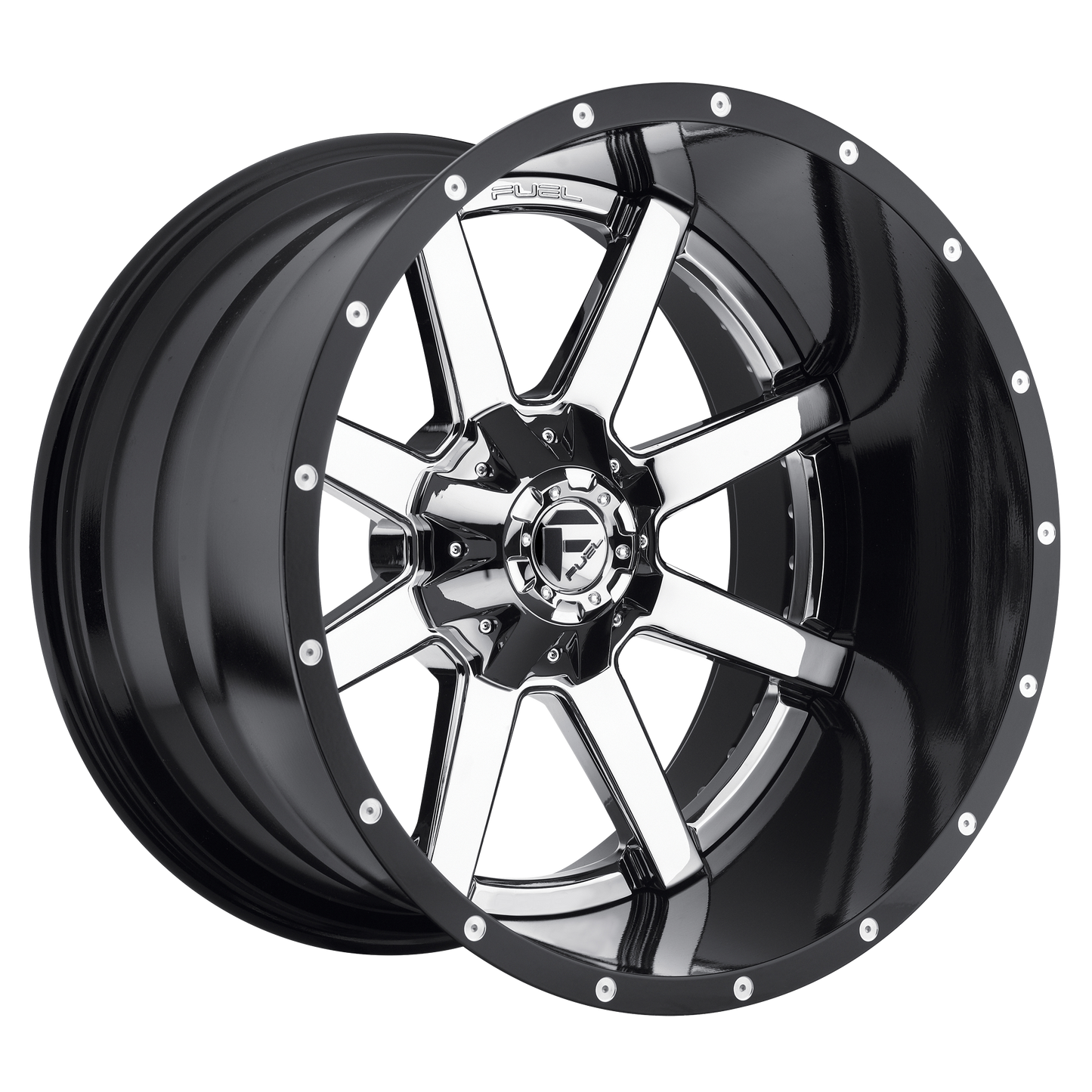 Fuel 1PC D260 MAVERICK CHROME PLATED GLOSS BLACK LIP