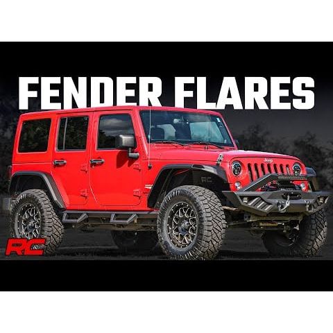 Rough Country High Clearance LED Flat Fender Flare Kit I 99037