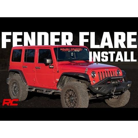 Rough Country High Clearance LED Flat Fender Flare Kit I 99037