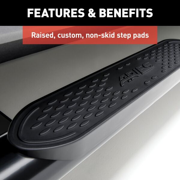 ARIES | 4" Black Steel Oval Side Bar Fits 2024-2026 Toyota Tacoma Double Cab | S222029