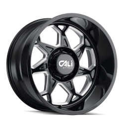 CALI OFF-ROAD SEVENFOLD 9111 GLOSS BLACK/MILLED SPOKES 20X10 5-127 -25MM 78.1MM