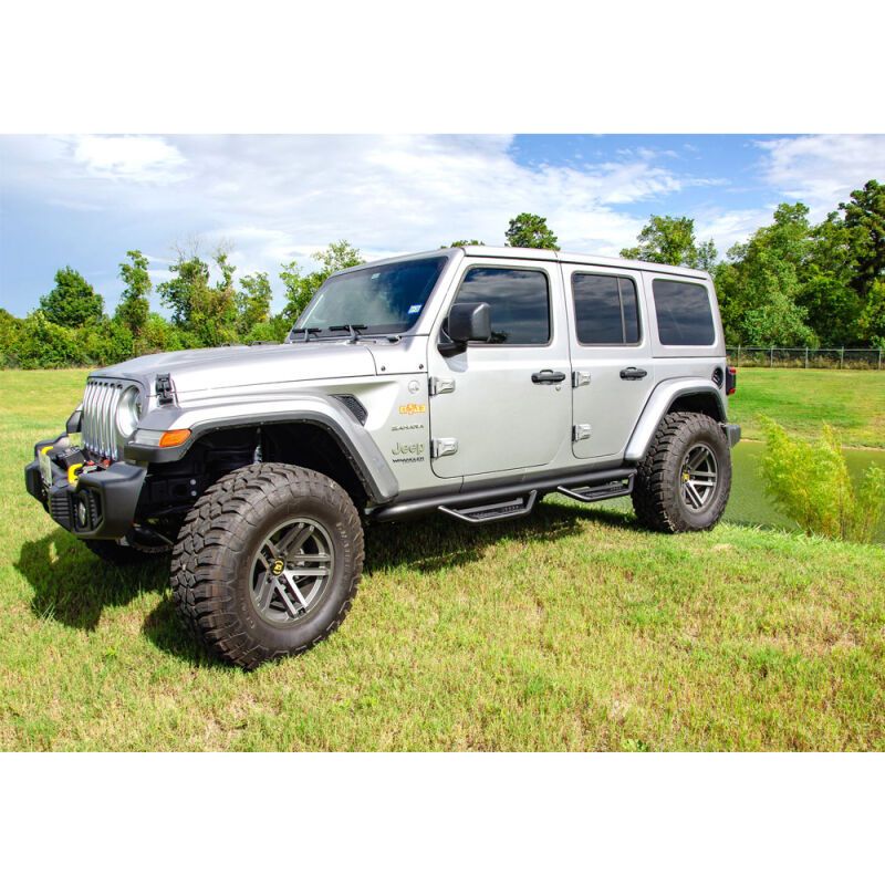 N-FAB Jeep Podium LG & SS Nerf Steps for 2018-C Jeep Wrangler JL 4 Door Models HPJ1866-TX