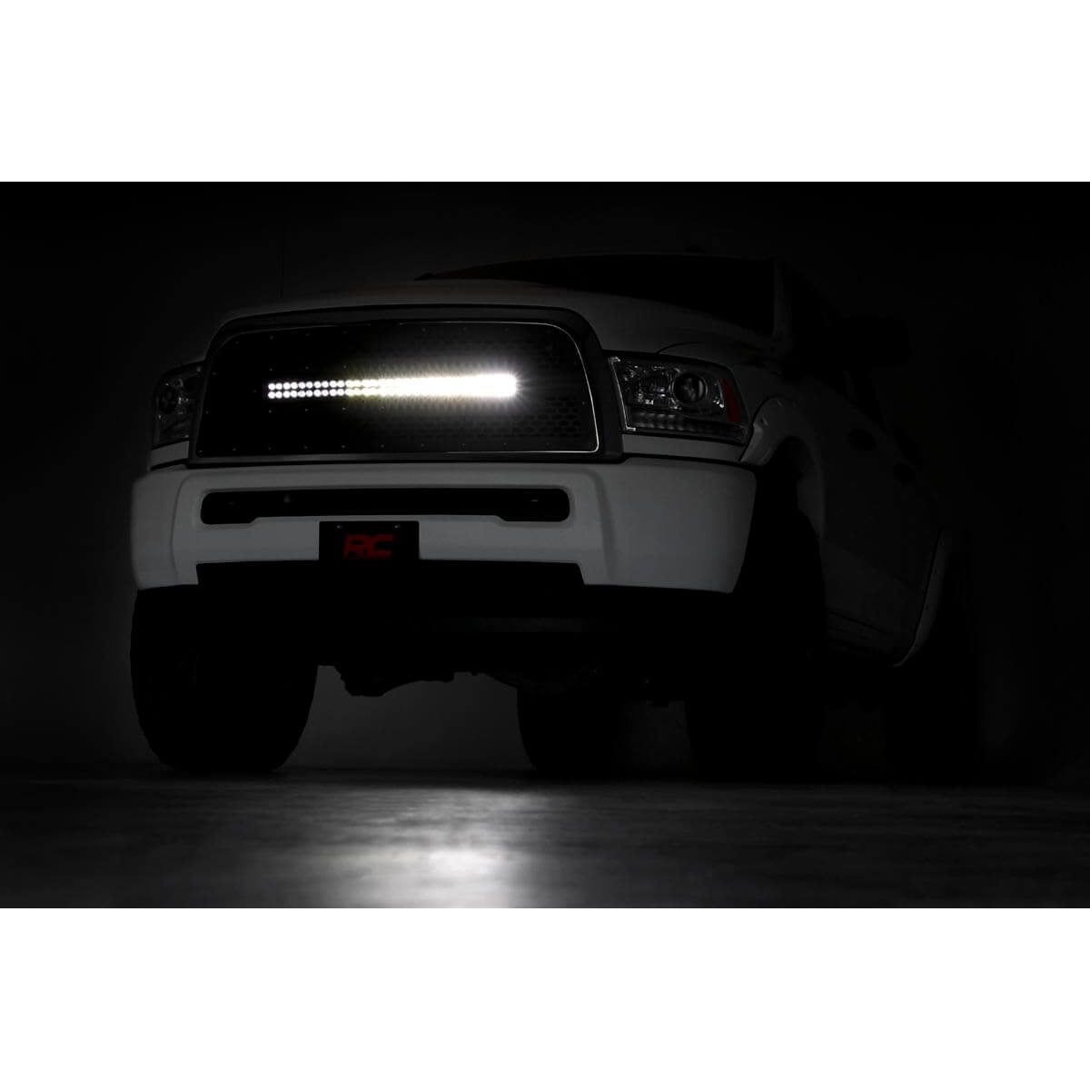 ROUGH COUNTRY Mesh Grille | 30" Dual Row LED | Black | Ram 2500/3500 2WD/4WD (2013-2018) | 70152