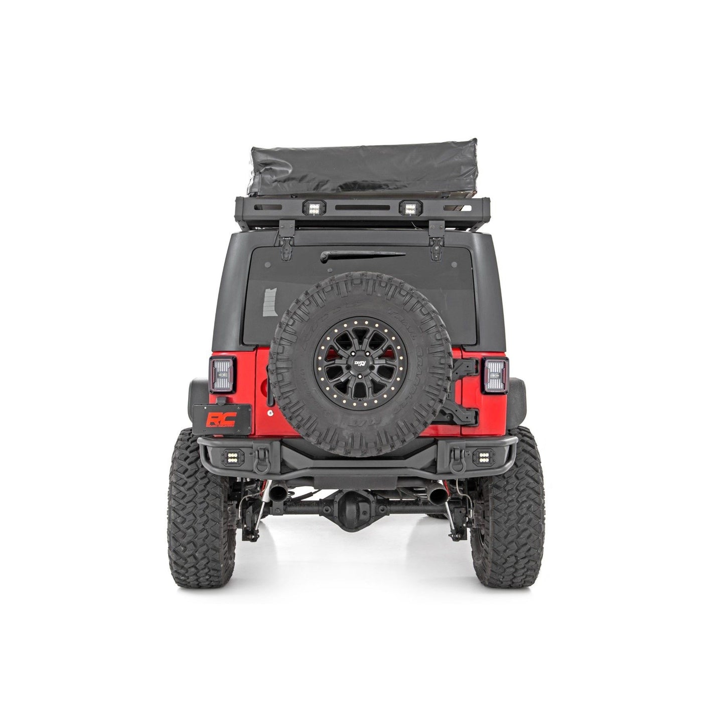 ROUGH COUNTRY Rear Bumper | Tubular | Jeep Wrangler JK/Wrangler Unlimited (2007-2018) | 10649