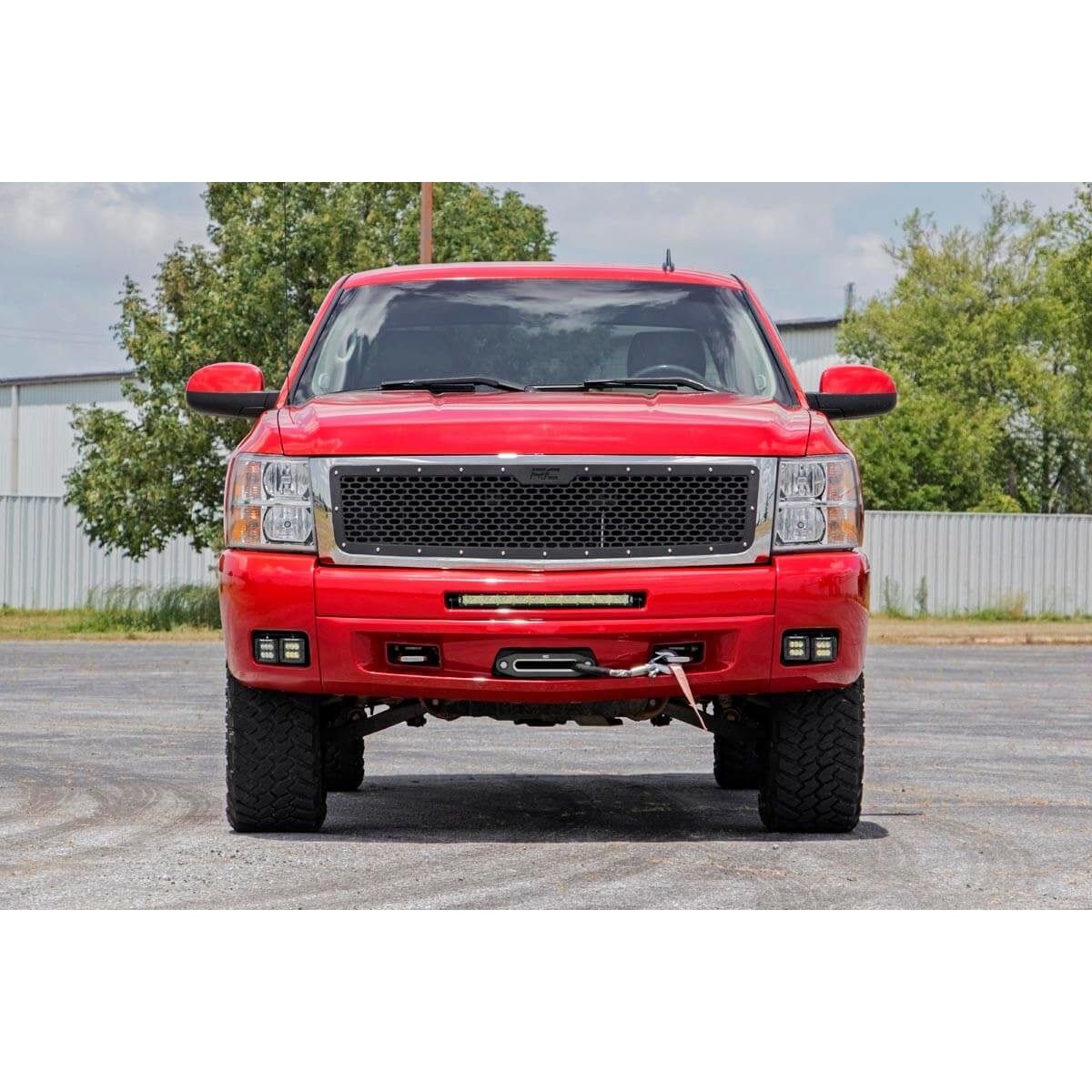 ROUGH COUNTRY LED Light Kit | Fog | 2" Black Pairs x2 | White DRL | Chevy Silverado 1500/2500HD/3500HD 2WD/4WD | 70762DRL