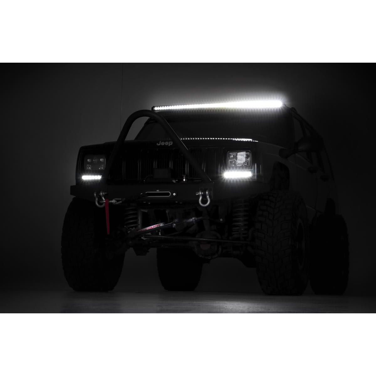 ROUGH COUNTRY 50 Inch Black Series LED Light Bar | Curved | Single Row | 72750BL