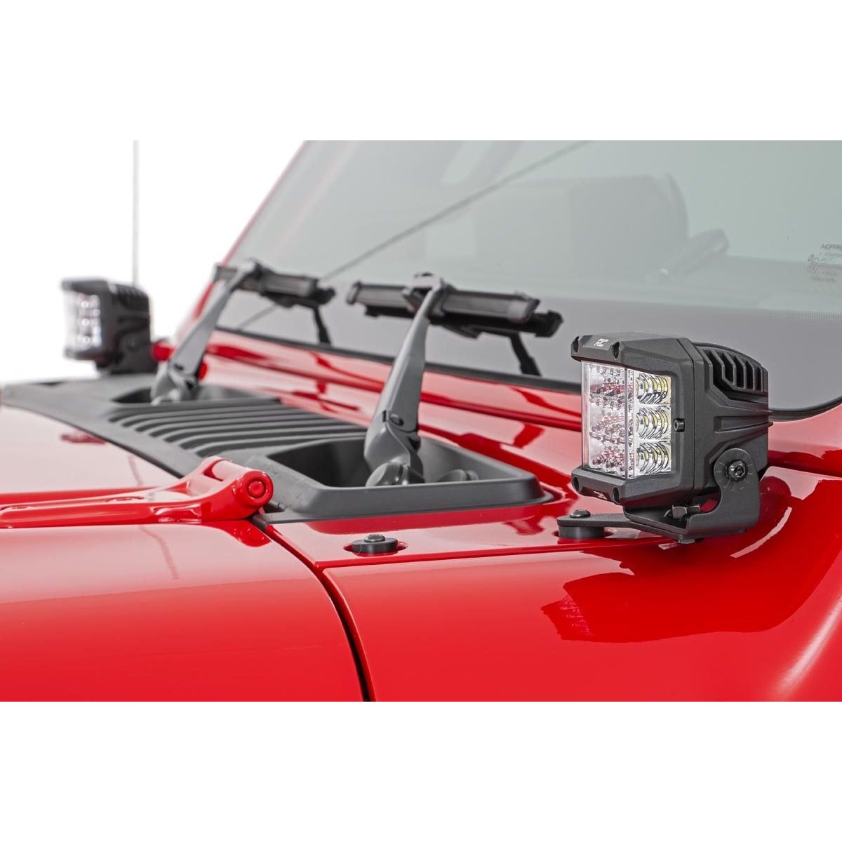 ROUGH COUNTRY 3 Inch Chrome Series LED Lights | Wide Angle Osram | Pair | 70904