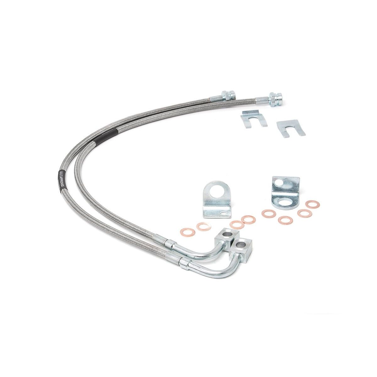 ROUGH COUNTRY Brake Lines | Stainless | Front | 4-6 Inch Lift | Jeep Wrangler JK/Wrangler Unlimited (07-18) | 89707