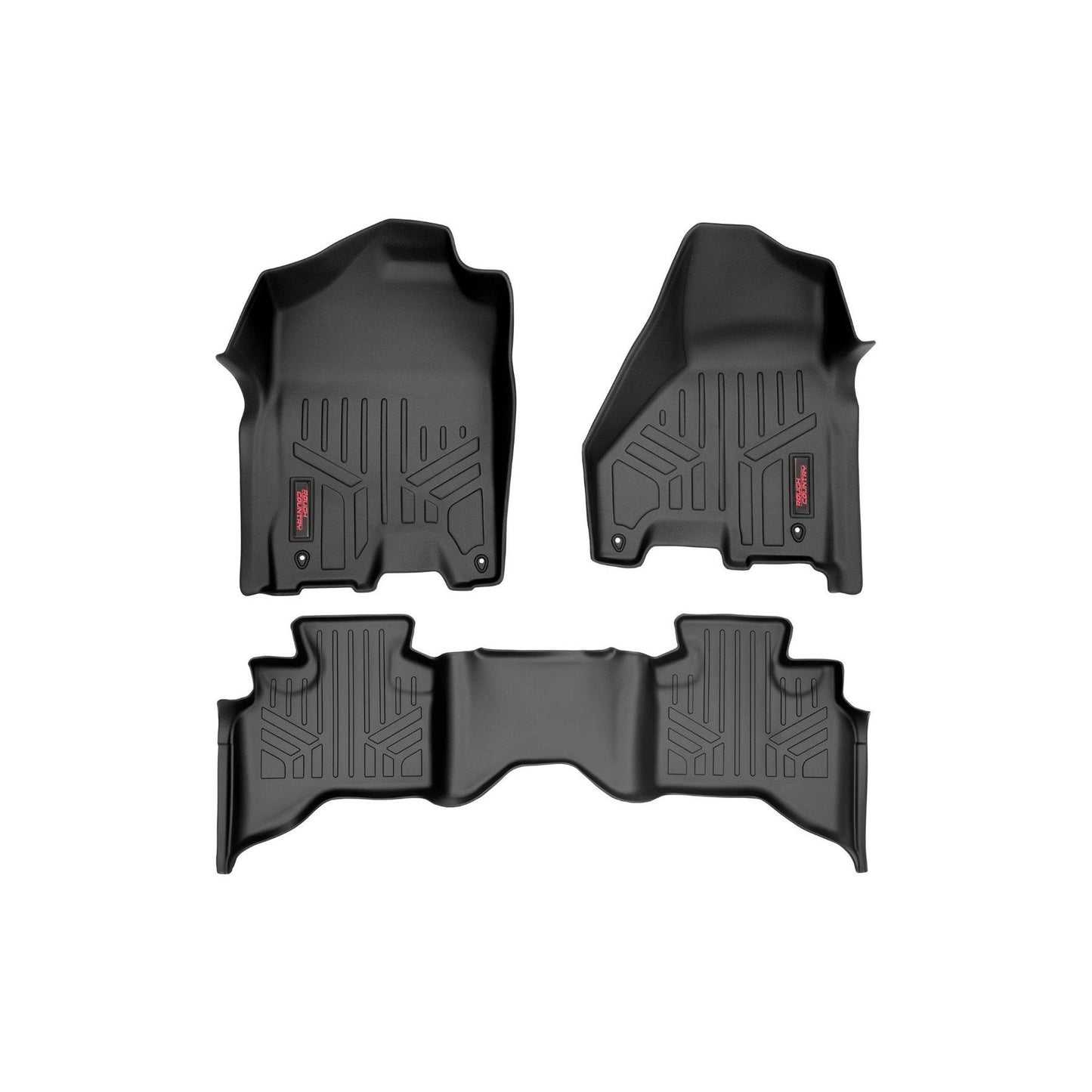 ROUGH COUNTRY Floor Mats | FR & RR | Quad Cab | Ram 1500 2WD/4WD (2012-2018 & Classic) | M-31212
