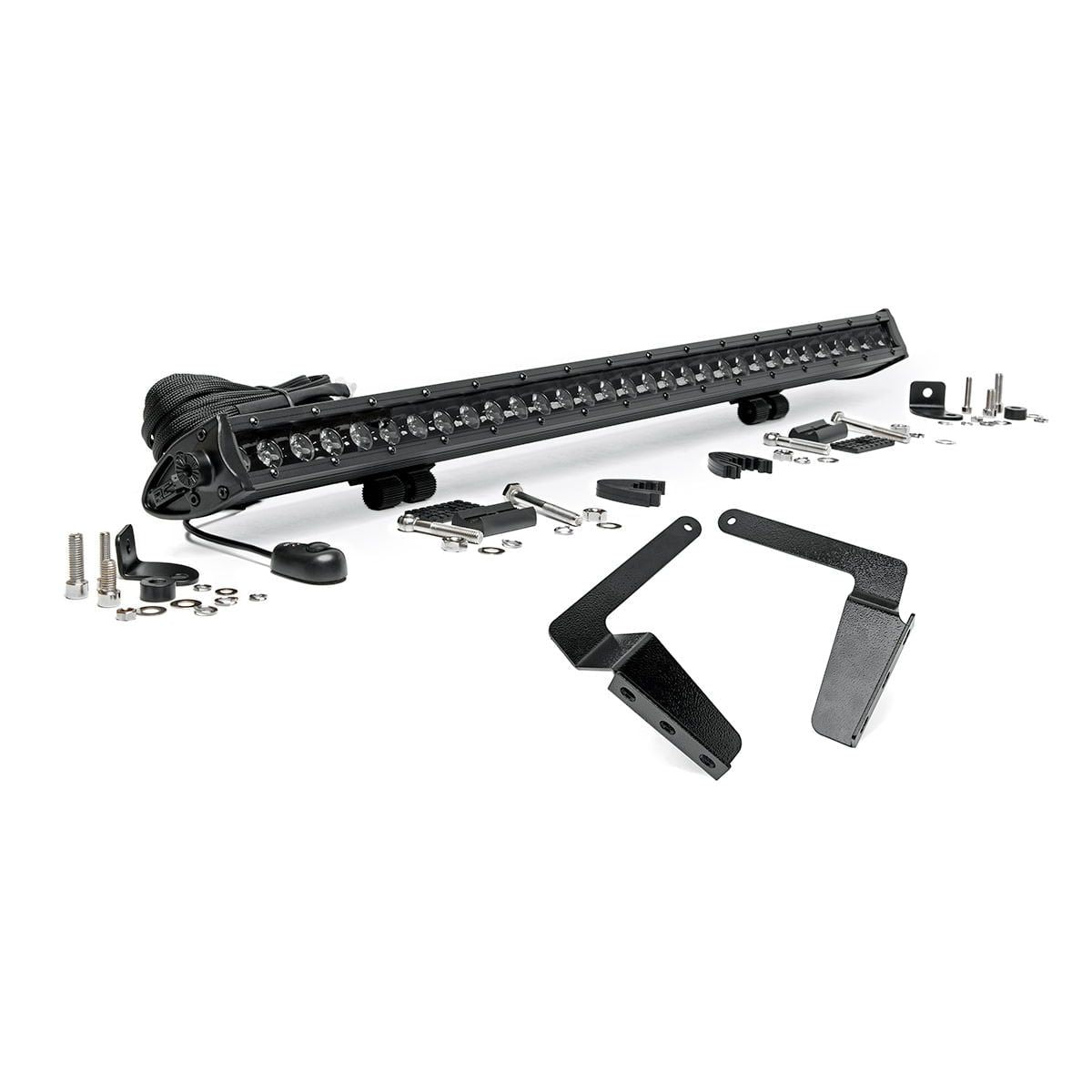 ROUGH COUNTRY LED Light Kit | Bumper Mount | 30" Black Single Row | Toyota Tundra (14-21) | 70657