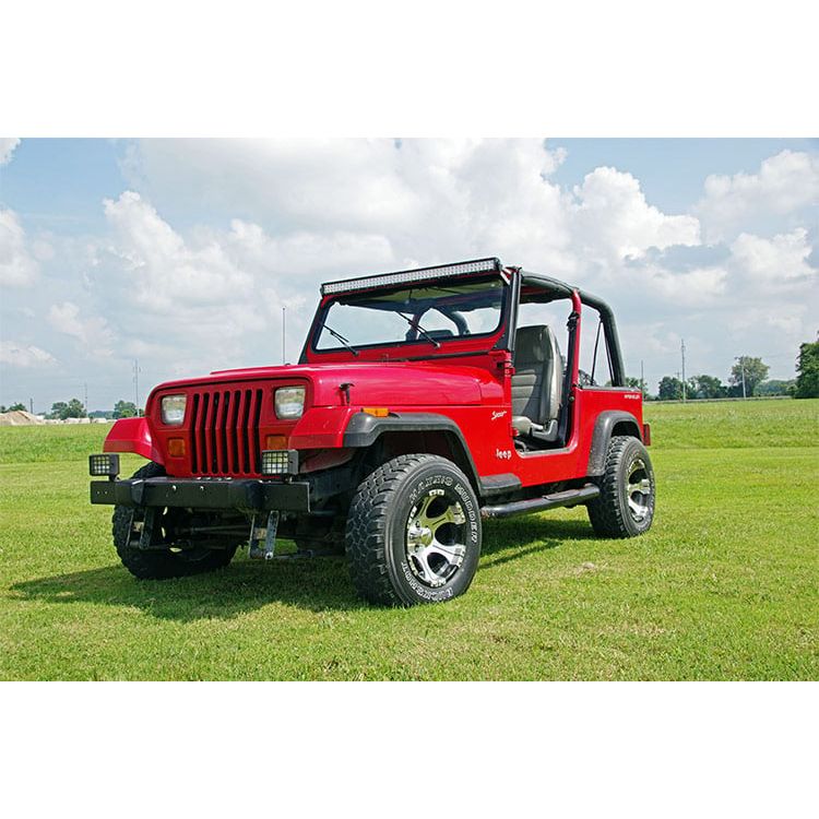 ROUGH COUNTRY LED Light Mount | Upper Windshield | 50" Straight | Jeep Wrangler YJ (87-95) | 70508