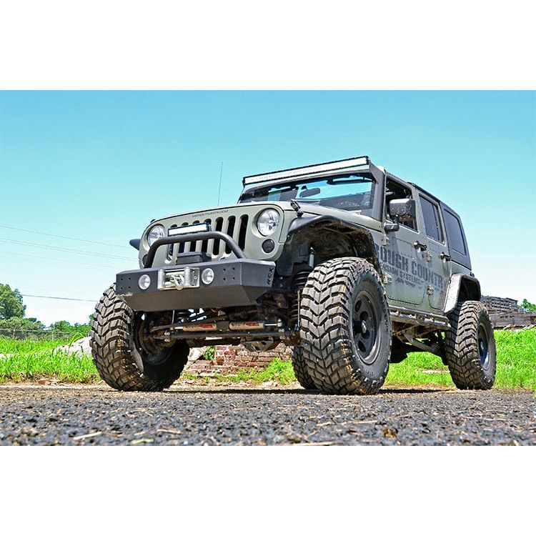 ROUGH COUNTRY LED Light Kit | Windshield Mount | 50" Black Dual Row | Jeep Wrangler JK (07-18) | 70504BL